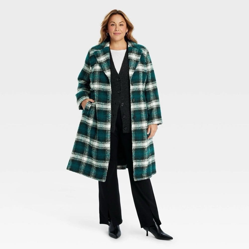 Women's Belted Coat - Ava & Viv Size 1X